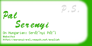 pal serenyi business card